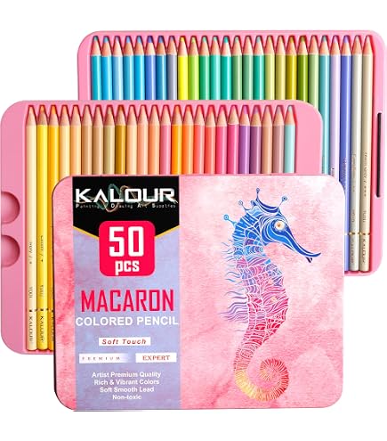 Amazon.com: Holbein Artists' Colored Pencil Pastel Tone 50 Colors Set